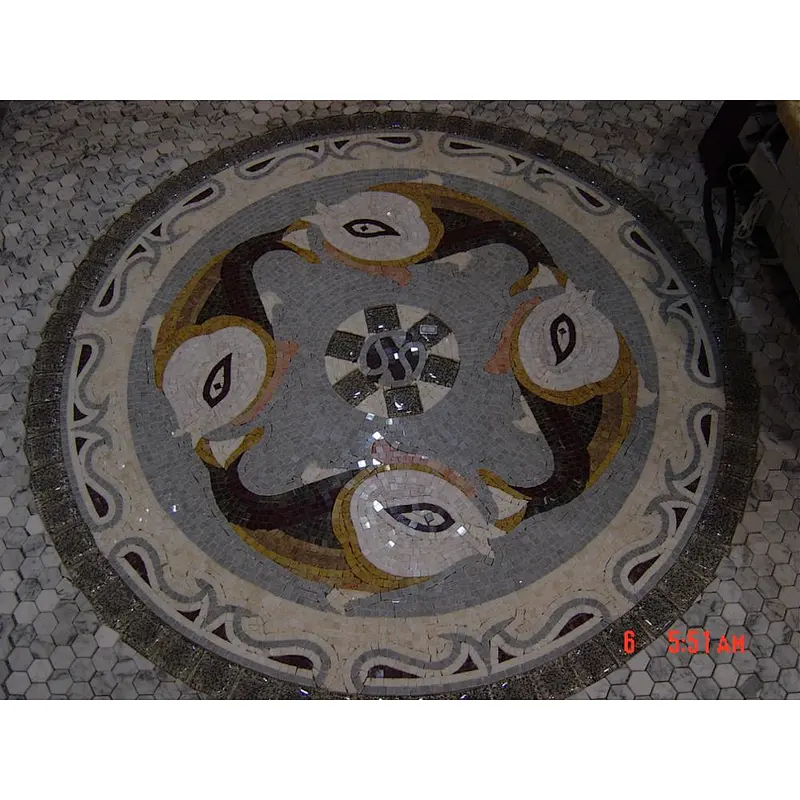 Tile Round Mosaic Medallion Floor Patterns/Marble Mosaics Medallion