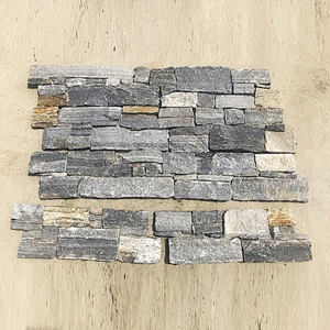 Rust Style Meshed Cement Blue Quartzite Family Wall Stack Stone