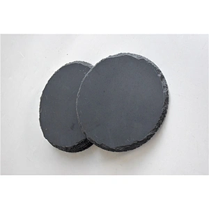 CHEAP kitchen supplies Slate mosaic acacia plate Round  Plate Dish Stone tableware Perforated plug decoration With holes