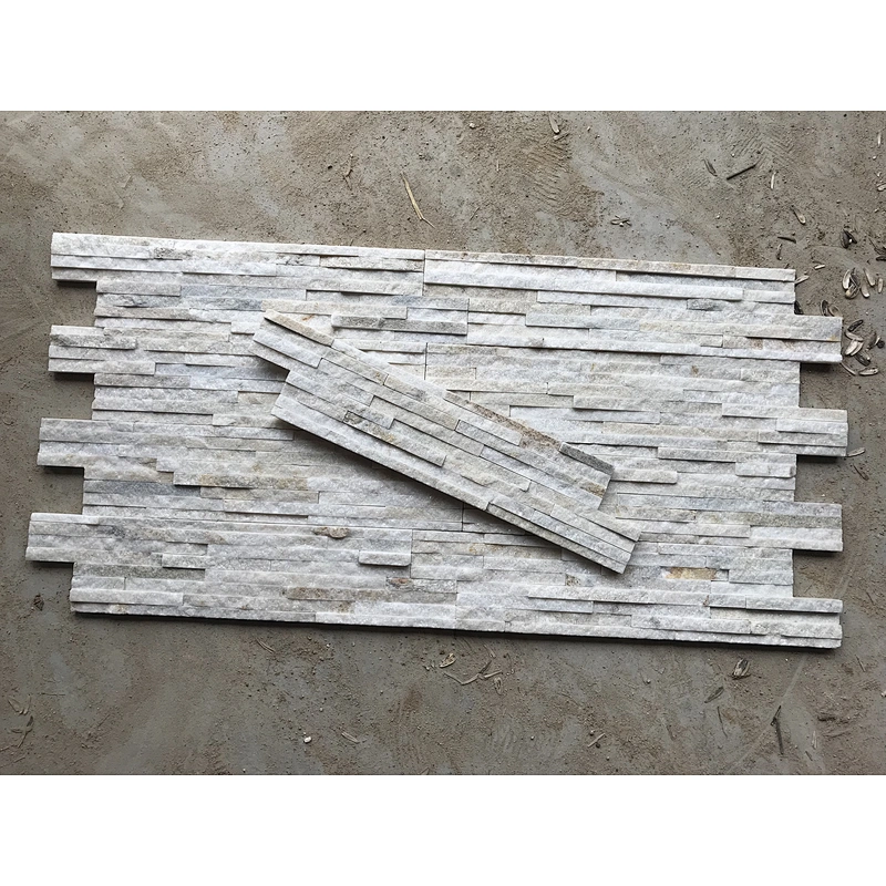 White Quartzite 8 Strips Interior Stone Veneer/White Quartz Stone Veneer/Culture Stone Natural