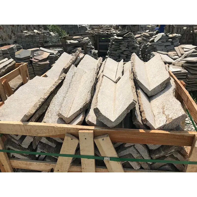 Tiger Skin Yellow Granite Wall Cladding Tiles Corners