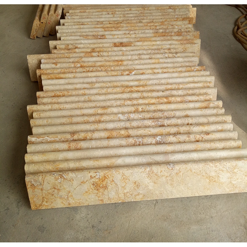 Beige China Bullnose Travertine Swimming Pool Coping Paver