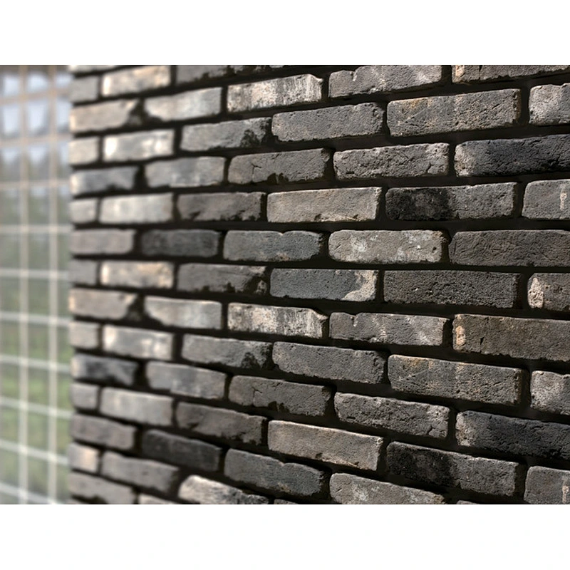 Used Clay  Reclaimed Grey Thin  Bricks for Landscaping Building Wall