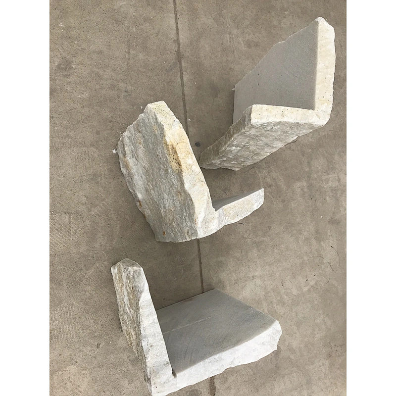 Natural White Quartz Exterior Decorative Garden Wall Stacked Dry Stone