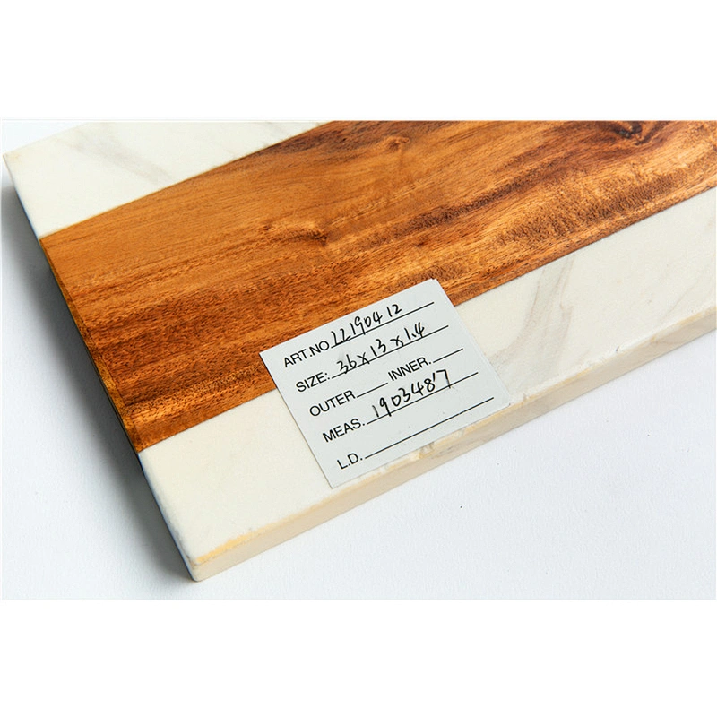 CHEAP kitchen supplies Marble mosaic acacia plate Irregular Plate Dish Stone tableware Dark wood grain Light wood grain