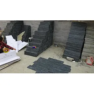 Black Quartz Culture Stone Wall/Quartzite Ledge Stone/Wall Cladding Panel
