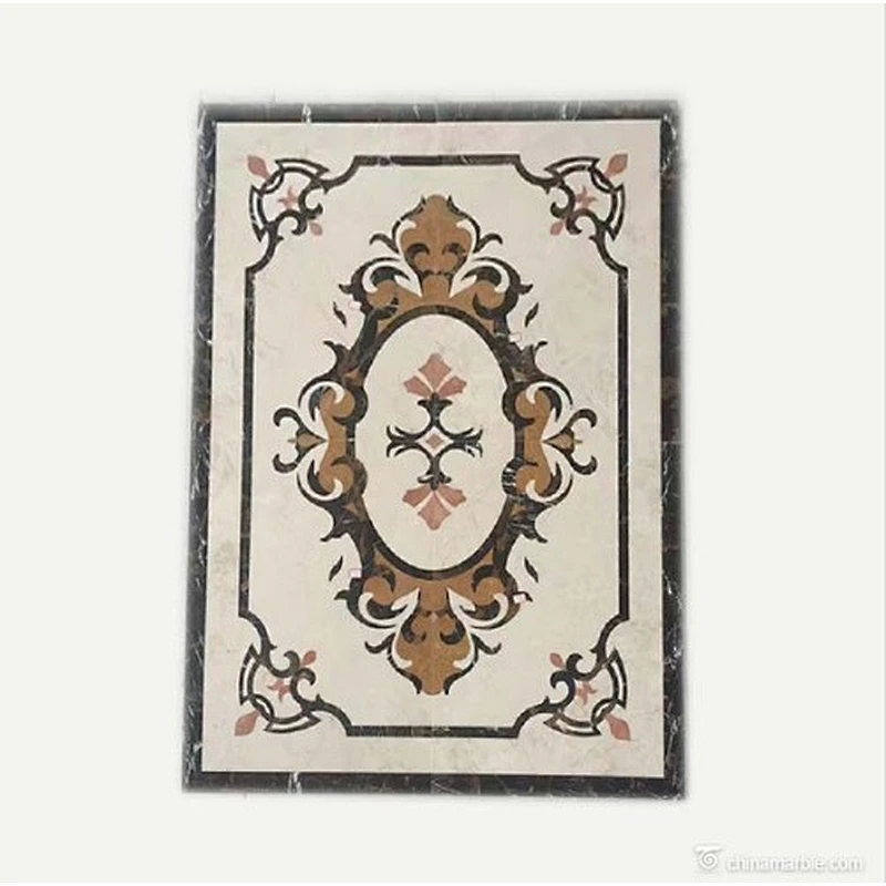 Rectangle Floor Medallion/Rectangle Marble Floor Medallions Patterns/Water Jet Marble Medallion