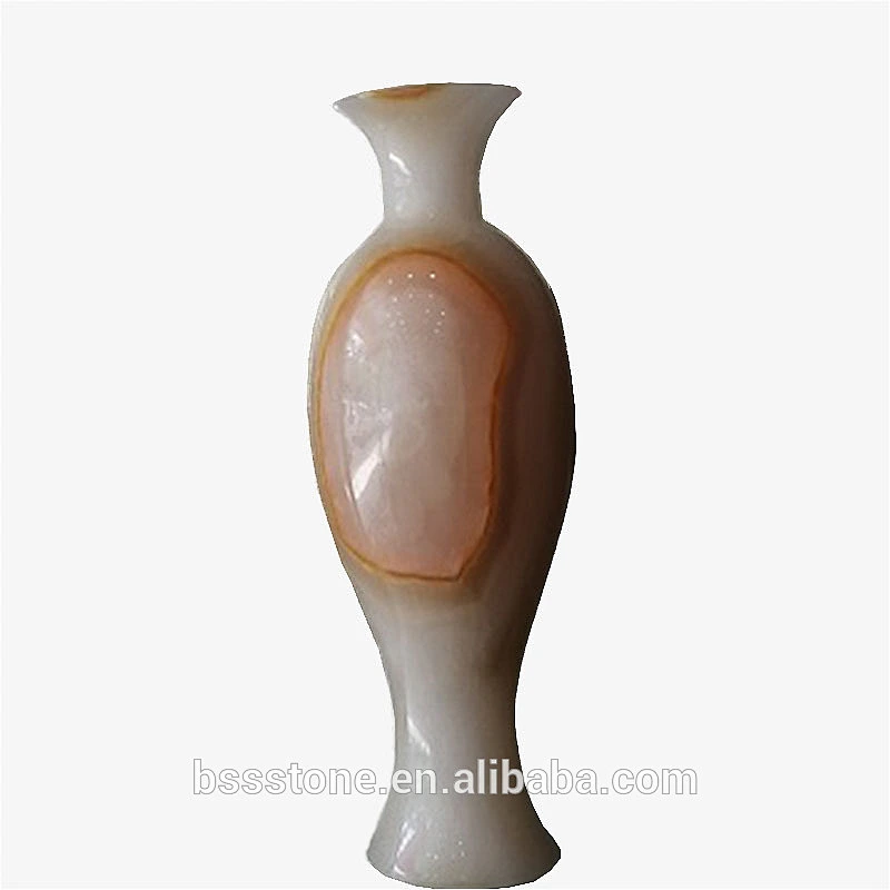 Luxury Handicraft Making Article Marble Flower Bottle  Onyx Vase