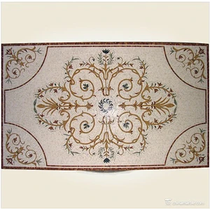 Rectangle Floor Medallion/Rectangle Marble Floor Medallions Patterns/Foyer Medallion Floor