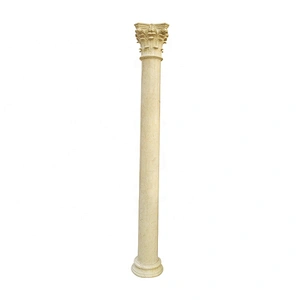 Custom White Beige Outdoor Garden House Decorative Marble Column