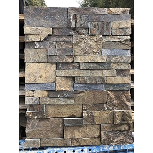 Fireproof Decorative Multicolor Culture Wall Natural Cladding Stone