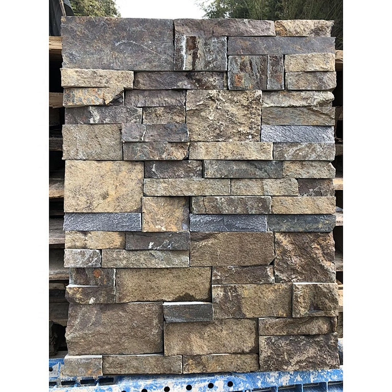 Fireproof Decorative Multicolor Culture Wall Natural Cladding Stone