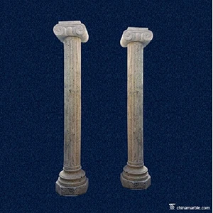 marble stair pillar/stone roman column capital/ornamental statue pillar design