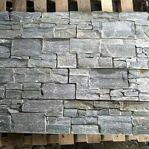 Natural Culture Grey Slate Wall Cladding Panel High Quality Stacked Stone