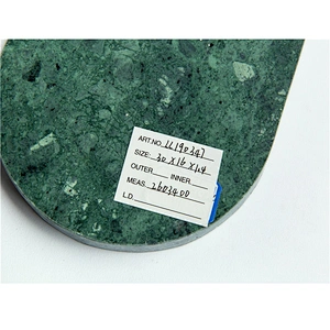 Cheap Kitchen Green Ellipse Marble Cheese Board For Professional Manufacture