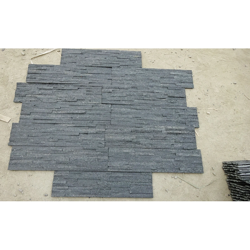 Black Quartz Culture Stone Wall/Quartzite Ledge Stone/Wall Cladding Panel