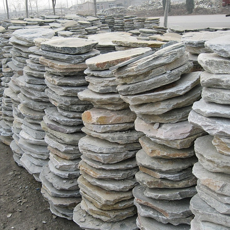 Natural Slate Outdoor Landscaping Round Shape Stepping Stone Garden Paving