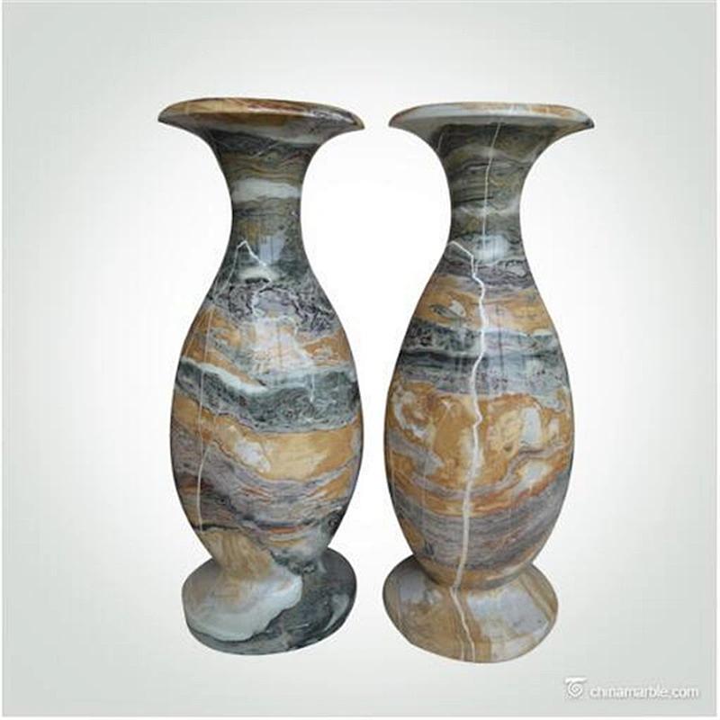 Home Decor Natural Stone Marble Onyx Handicraft Works Vase