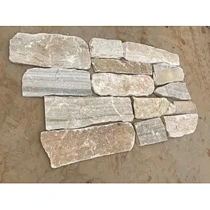 Natural White Quartz Exterior Decorative Garden Wall Stacked Dry Stone