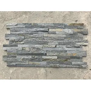 Water Wave Quartzite Wall Cladding Tile/Fireproof Decorative Wall Stone/Natural Stone Veneer
