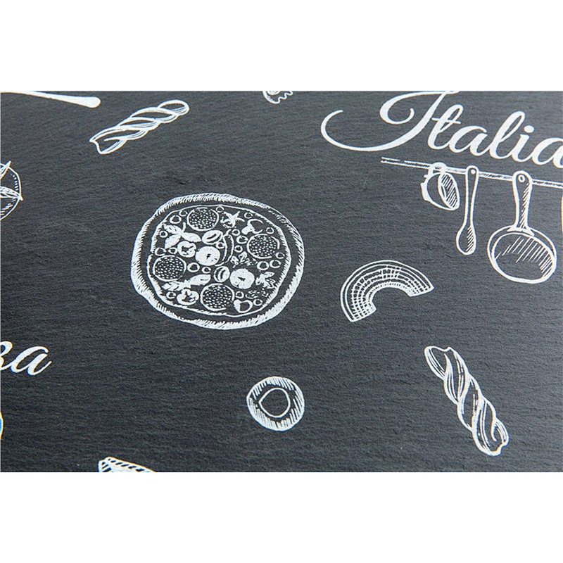 Cheap Special offer kitchen supplies food plate rectangular slate pizza plate sushi plate