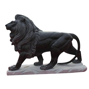 Life Size Free Standing Hand Carved Marble Lions Large Animal Statues