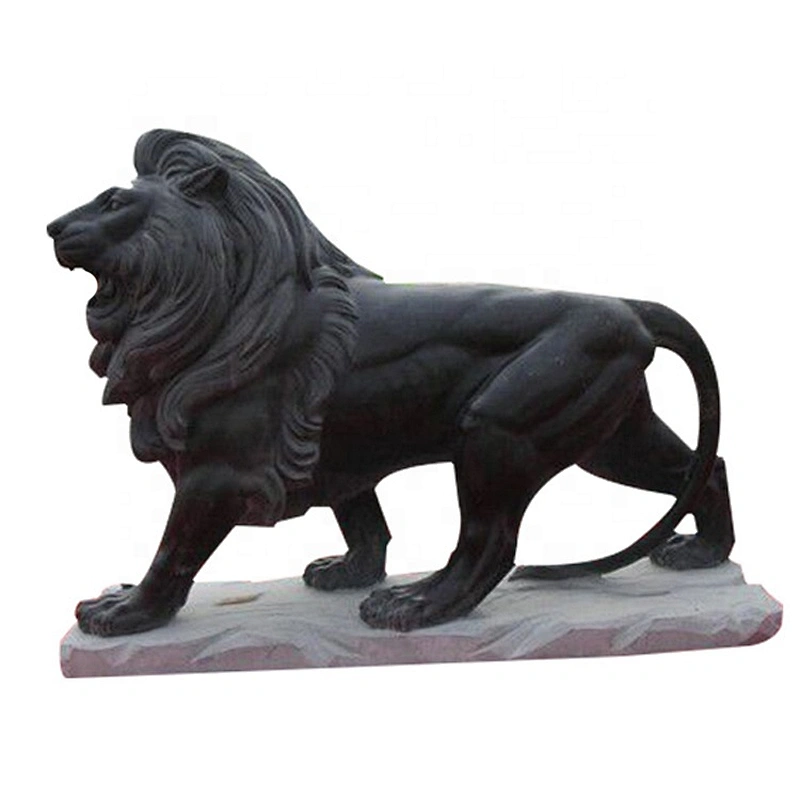 Life Size Free Standing Hand Carved Marble Lions Large Animal Statues
