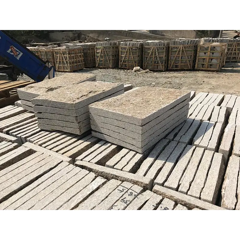 Tiger Skin Yellow Granite Wall Cladding Tiles Corners