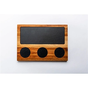 CHEAP kitchen supplies Slate mosaic acacia plate Rectangle  Plate Dish Stone tableware