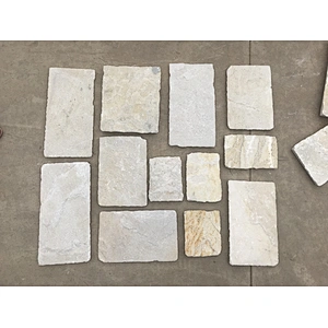 Natural White Quartz Dry Stack Stone, Stone Look Siding, Stacked Stone Tiles