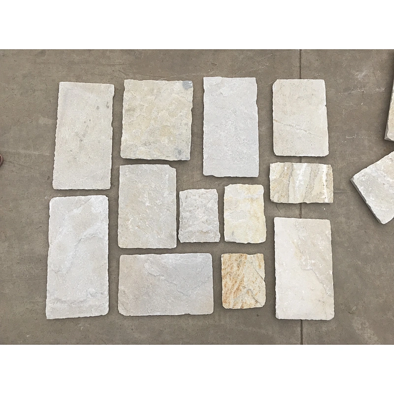 Natural White Quartz Dry Stack Stone, Stone Look Siding, Stacked Stone Tiles