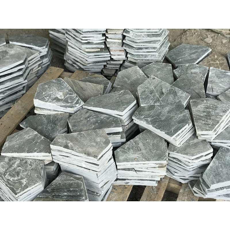 Green Slate Walkway Meshed Paving Flagstone