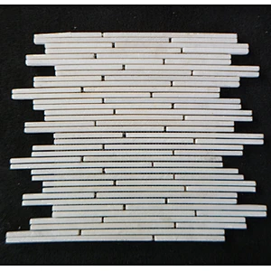 Stone Mosaic,White Quartz Floor Water Jet Mosaic Tile