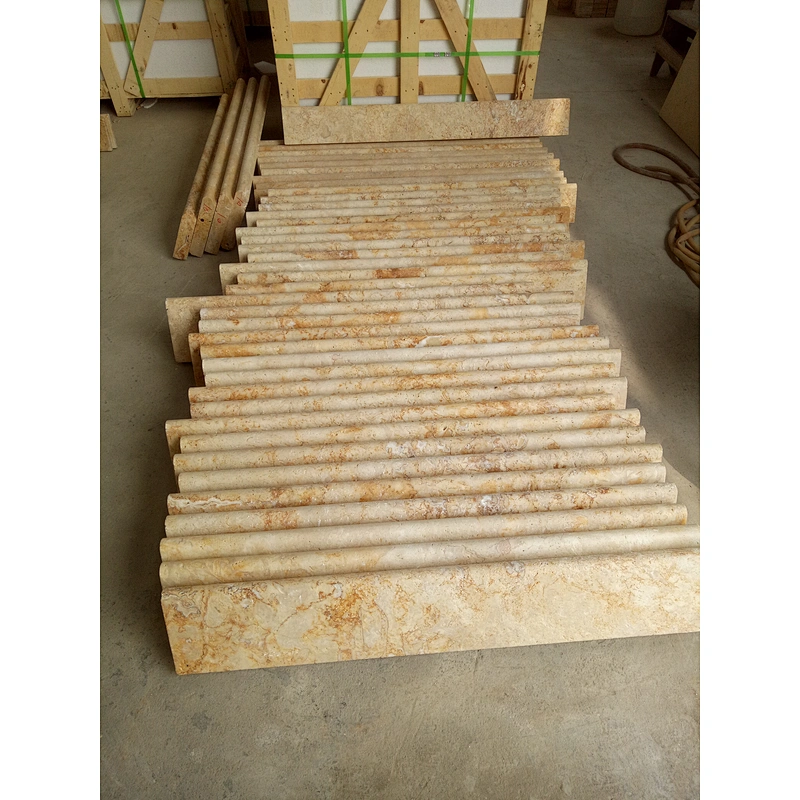 Beige China Bullnose Travertine Swimming Pool Coping Paver
