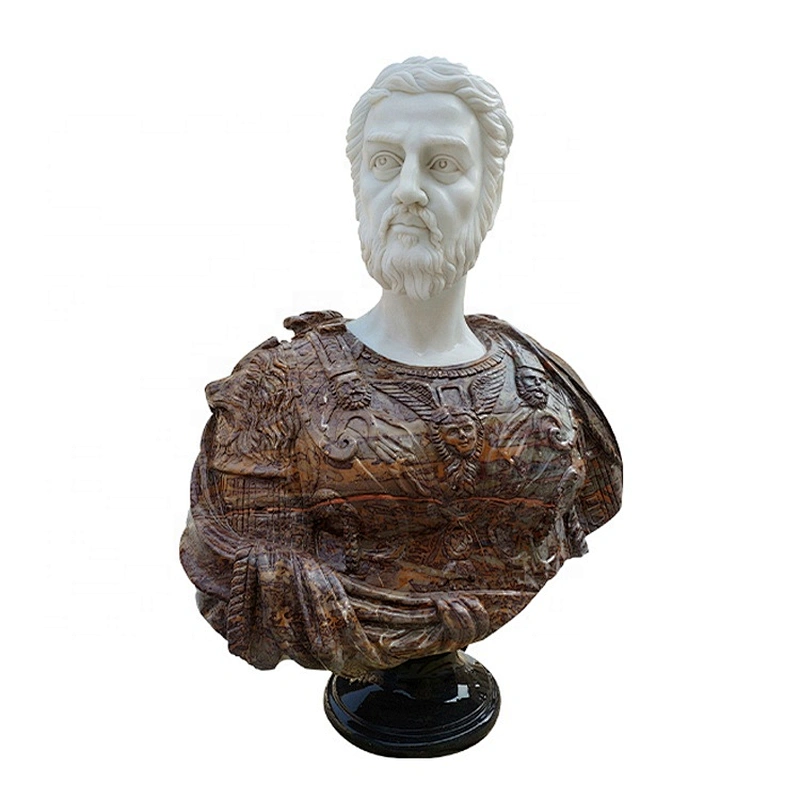 Home Decor Fine Famous Roman Man Statue Hand Carved Stone Busts