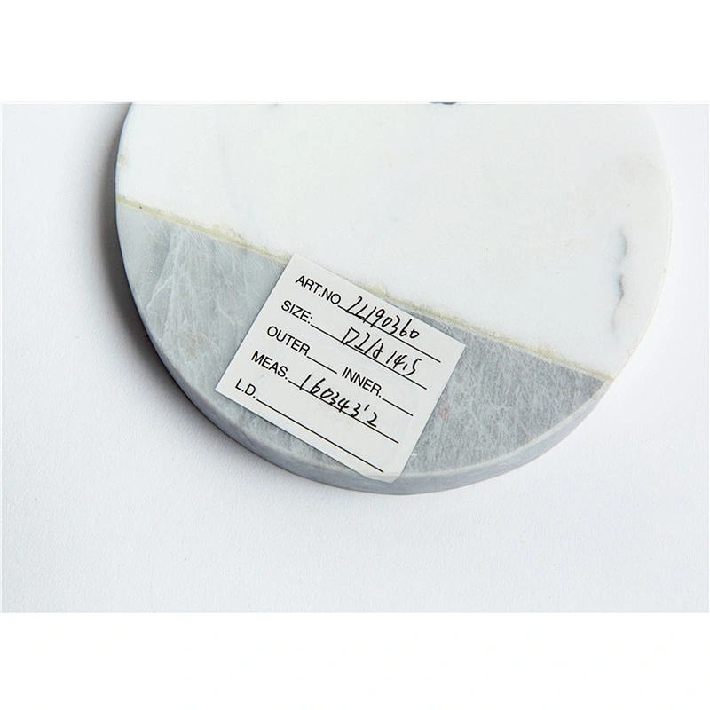 Cheap Kitchen Gray and White Marble Cheese Board For Professional Manufacture