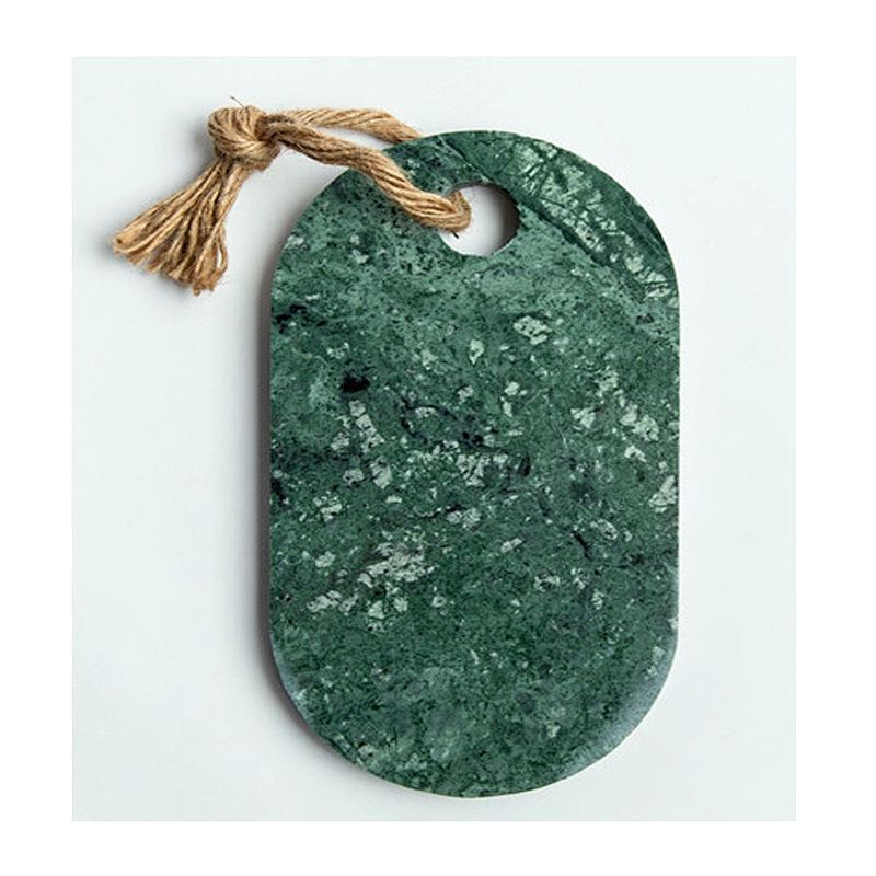 Cheap Kitchen Green Ellipse Marble Cheese Board For Professional Manufacture