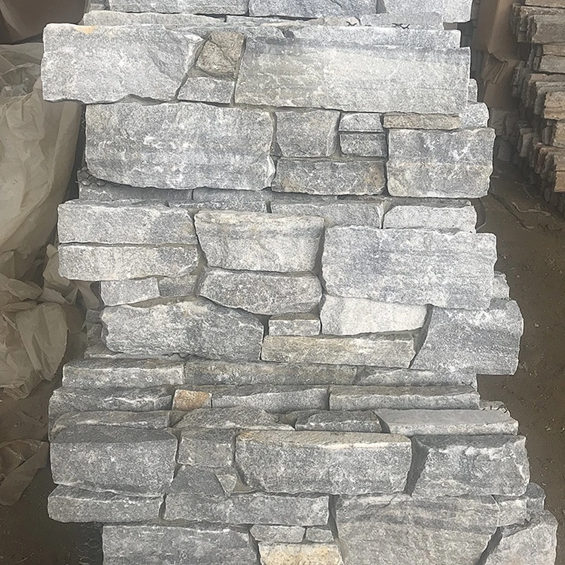 Rust Style Meshed Cement Blue Quartzite Family Wall Stack Stone