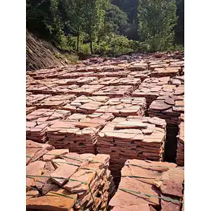 Irregular Red Sandstone Flagstone for Landscaping Paving