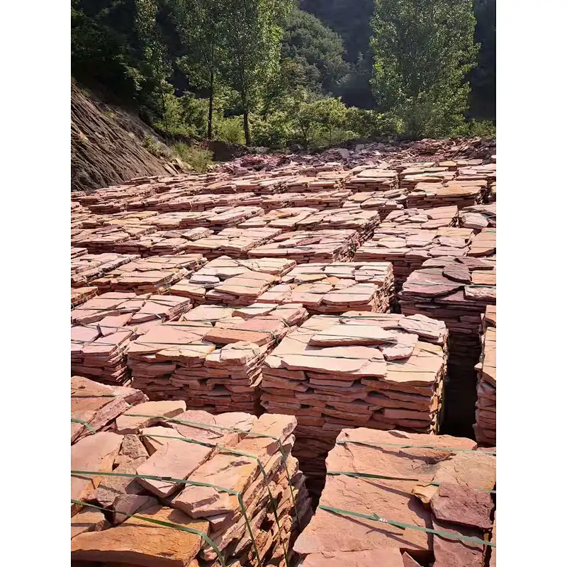 Irregular Red Sandstone Flagstone for Landscaping Paving