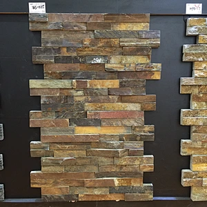 Rust Rockface Slate Culture Stone/Slate Stone Veneer/Natural Stack Stone Wall Cladding