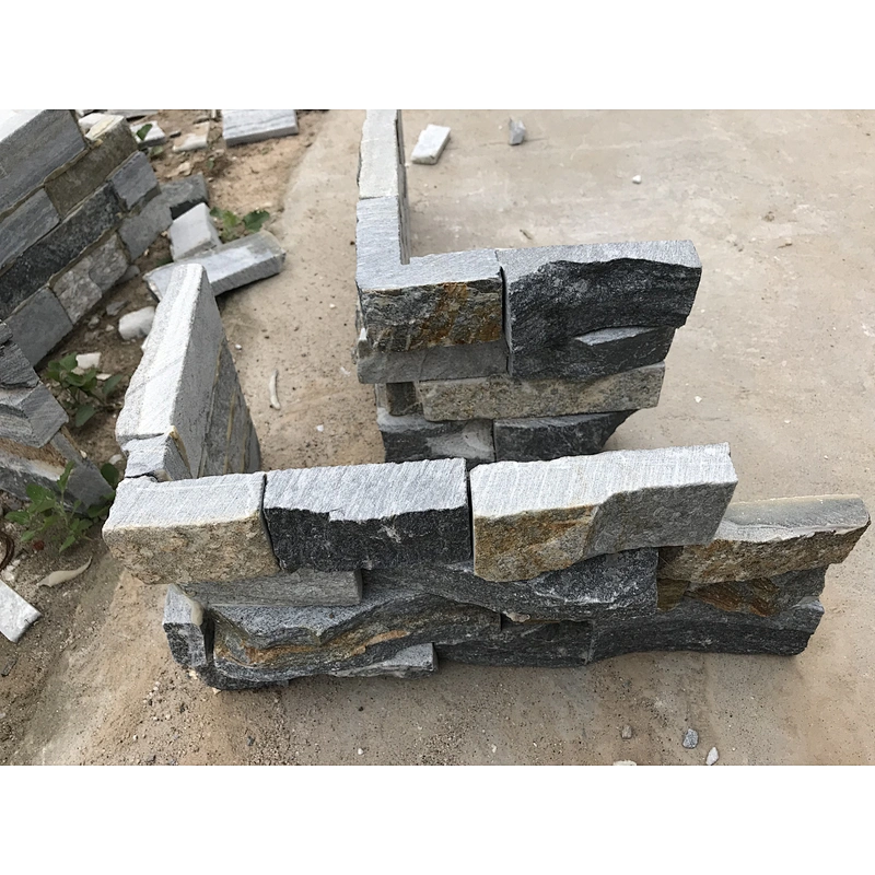 Blue Quartzite Meshed Cement Back Decorative Wall Cladding/Stone Exterior Wall/Stone Veneer Sheet