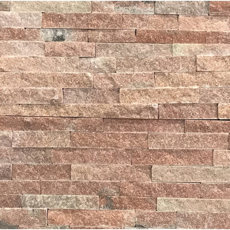 Peach Pink Quartzite Natural Stone Thin Veneer/Stone Wall Cladding Tiles/Culture Stone Natural