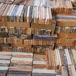 Yellow Thin Old Used Fire Brick Veneer for Building Wall