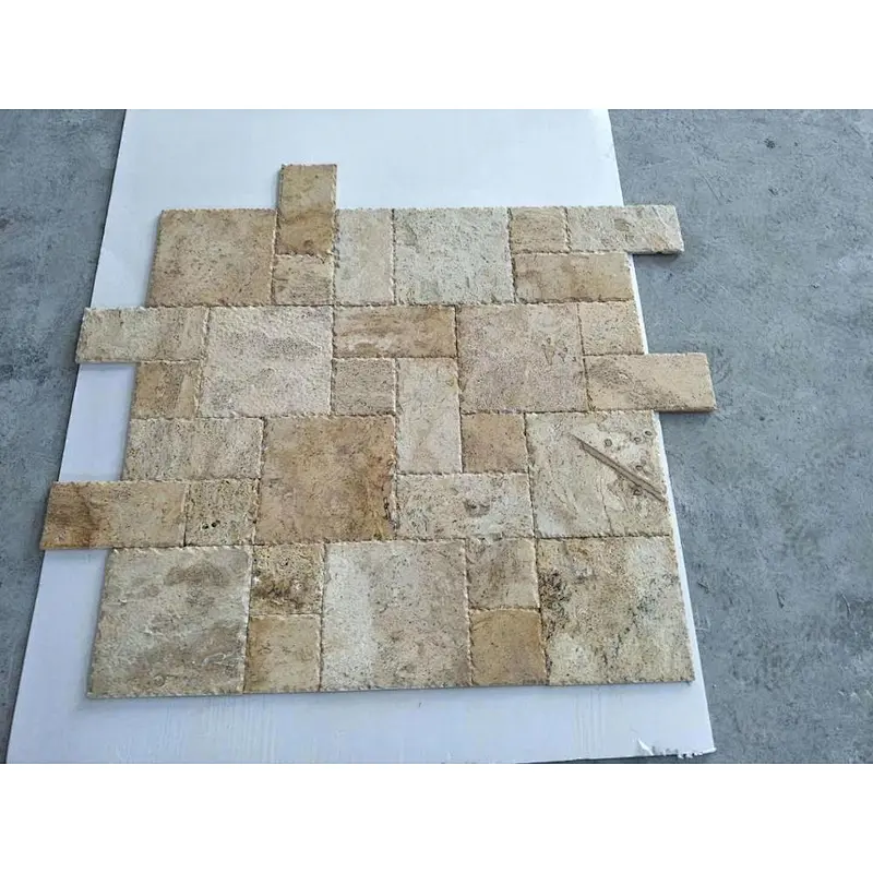Beige Travertine Tiles Tlooring Big Size/Exterior Flooring Stone Tiles
