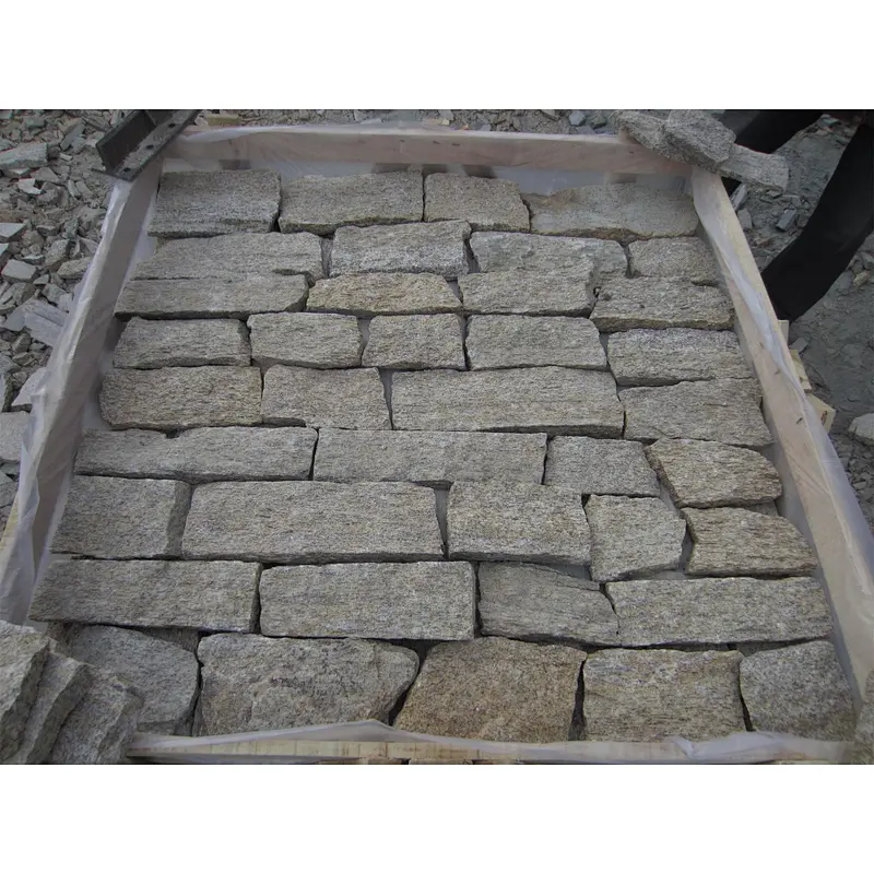 Tiger Skin Yellow Granite natual loose stone wall cladding