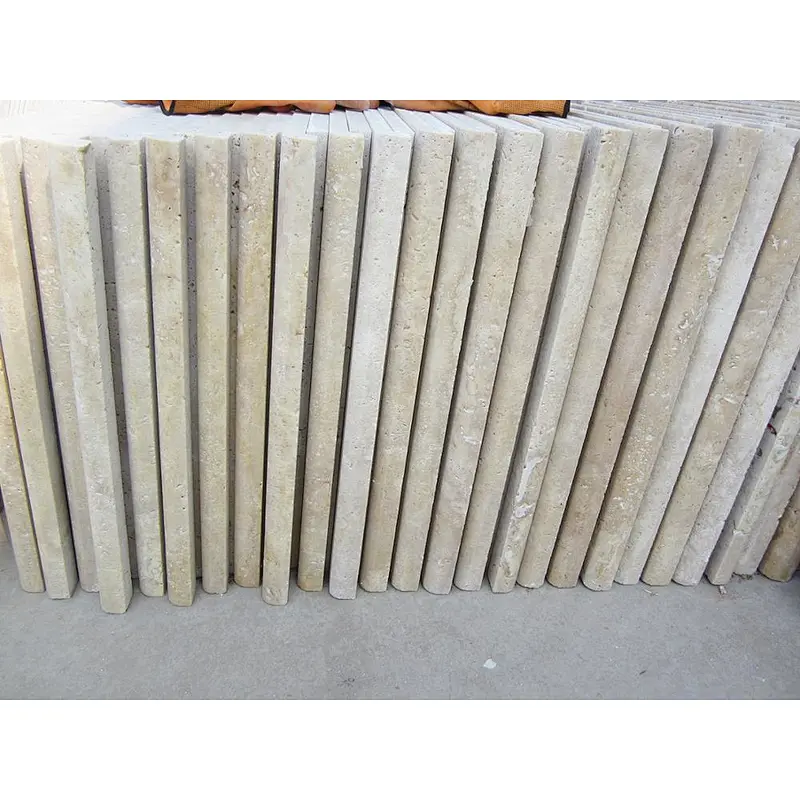 Beige China Bullnose Travertine Swimming Pool Coping Paver