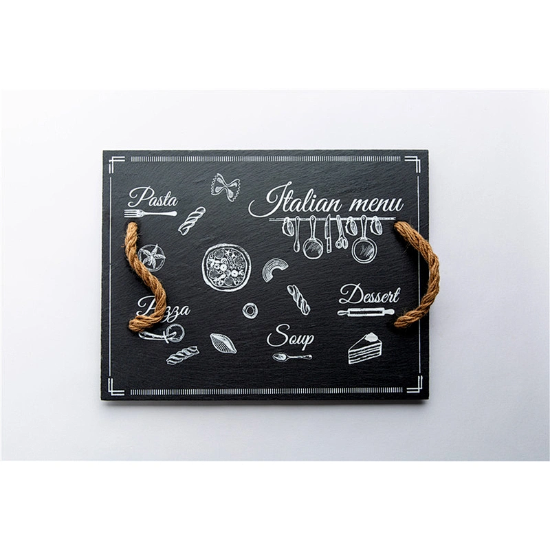 Cheap Special offer kitchen supplies food plate rectangular slate pizza plate sushi plate