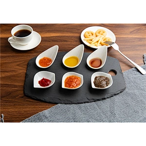 Cheap Special Kitchen Supplies Food Plate Irregular Slate Pizza Plate Sushi Plate