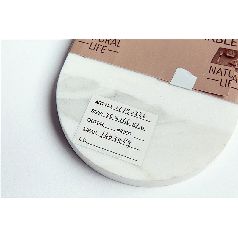 Cheap Kitchen White Ellipse Marble Cheese Board For Professional Manufacture